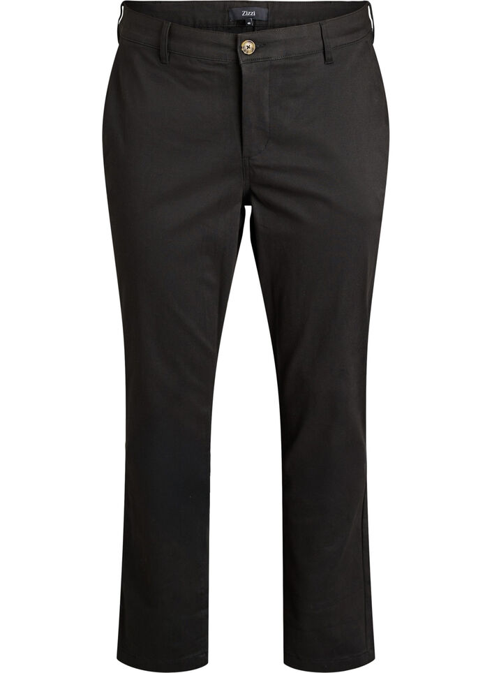 Chinos en coton, Noir, Packshot image number 0