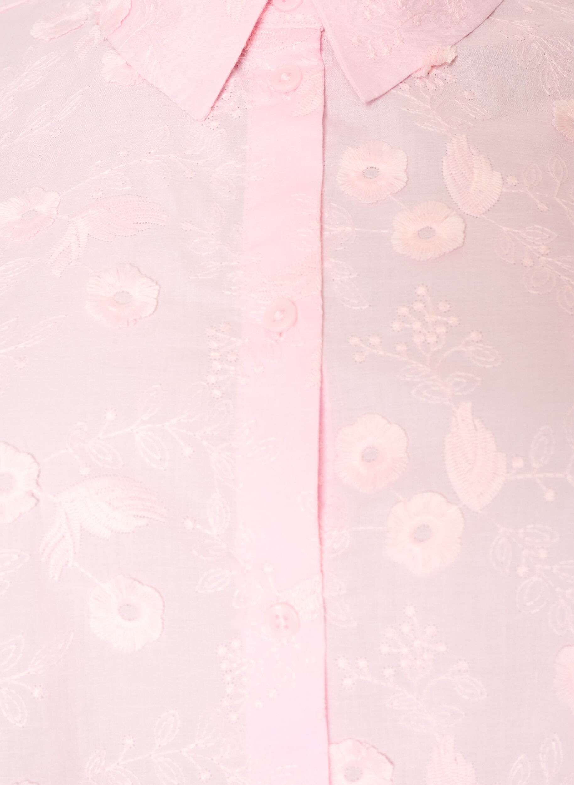 ZizziHemd mit floraler Stickerei und weiten &Auml;rmeln, Pink, Packshot image number 2