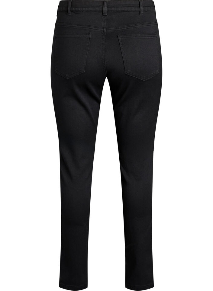Schmale Passform Emily Jeans mit normaler Taille, Schwarz, Packshot image number 1