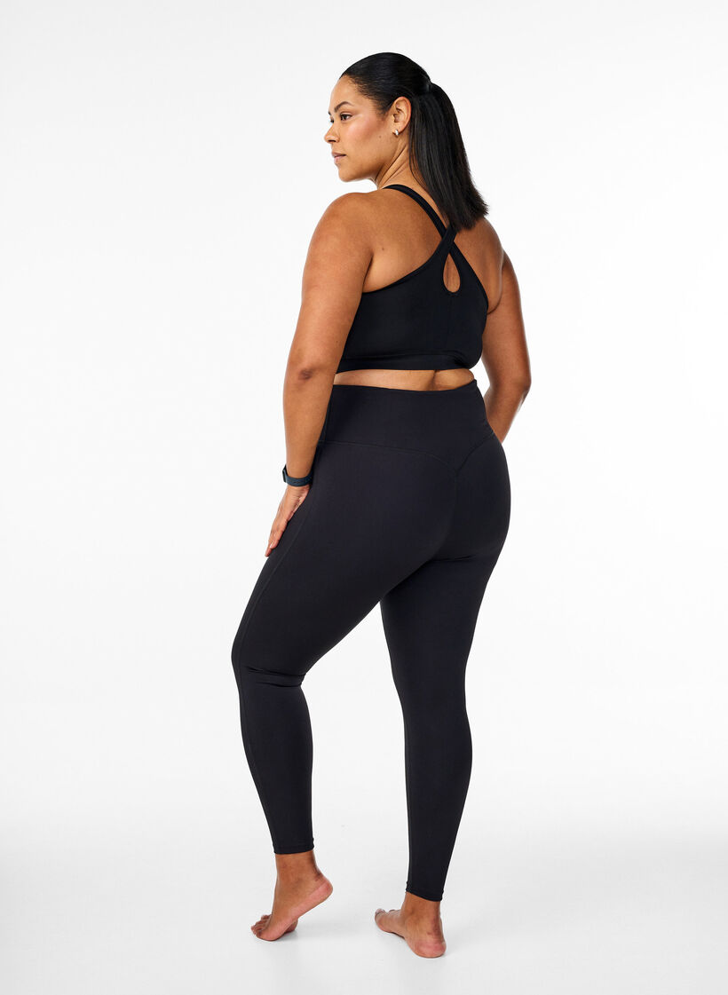 CORE, Leggings de sport anti-transparence avec poche, Noir, Model image number 1