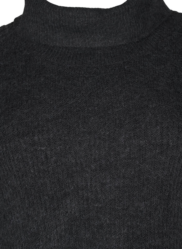 Robe en tricot et &agrave; col roul&eacute;, Gris anthracite, Packshot image number 2