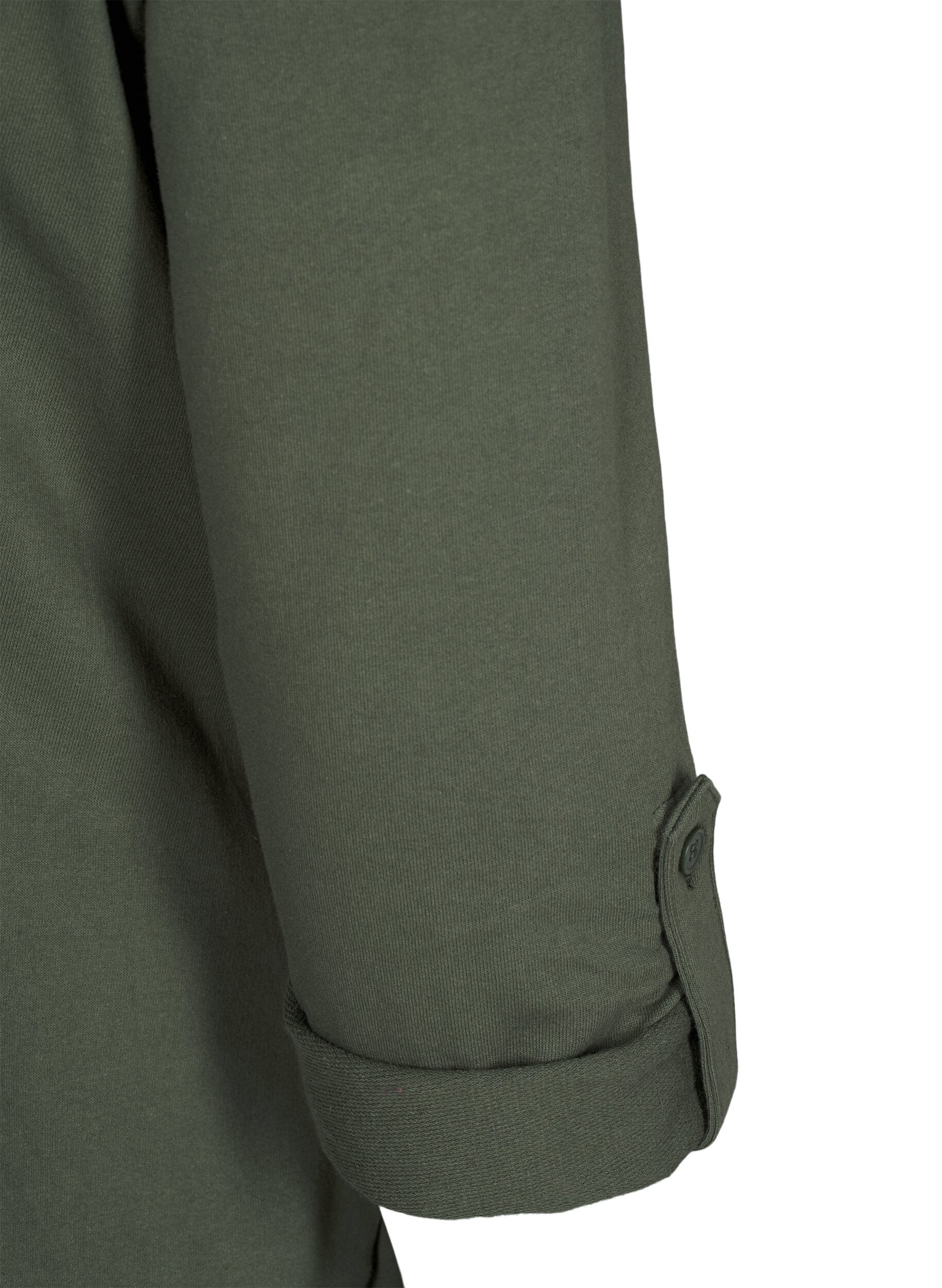 Zizzi Robe ballon avec poches, Vert, Packshot image number 3