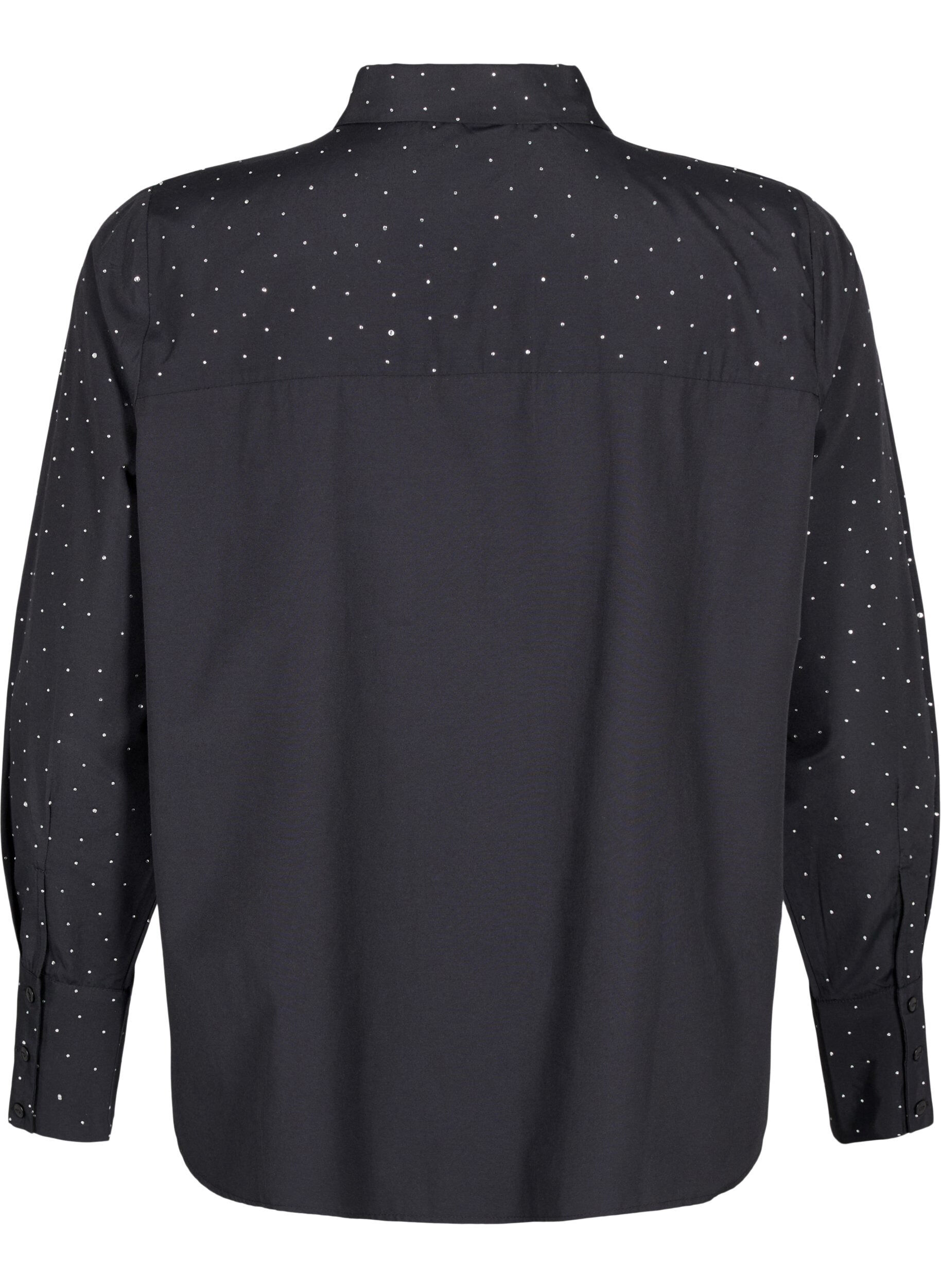 Zizzi Chemise avec des strass, Black, Packshot image number 1