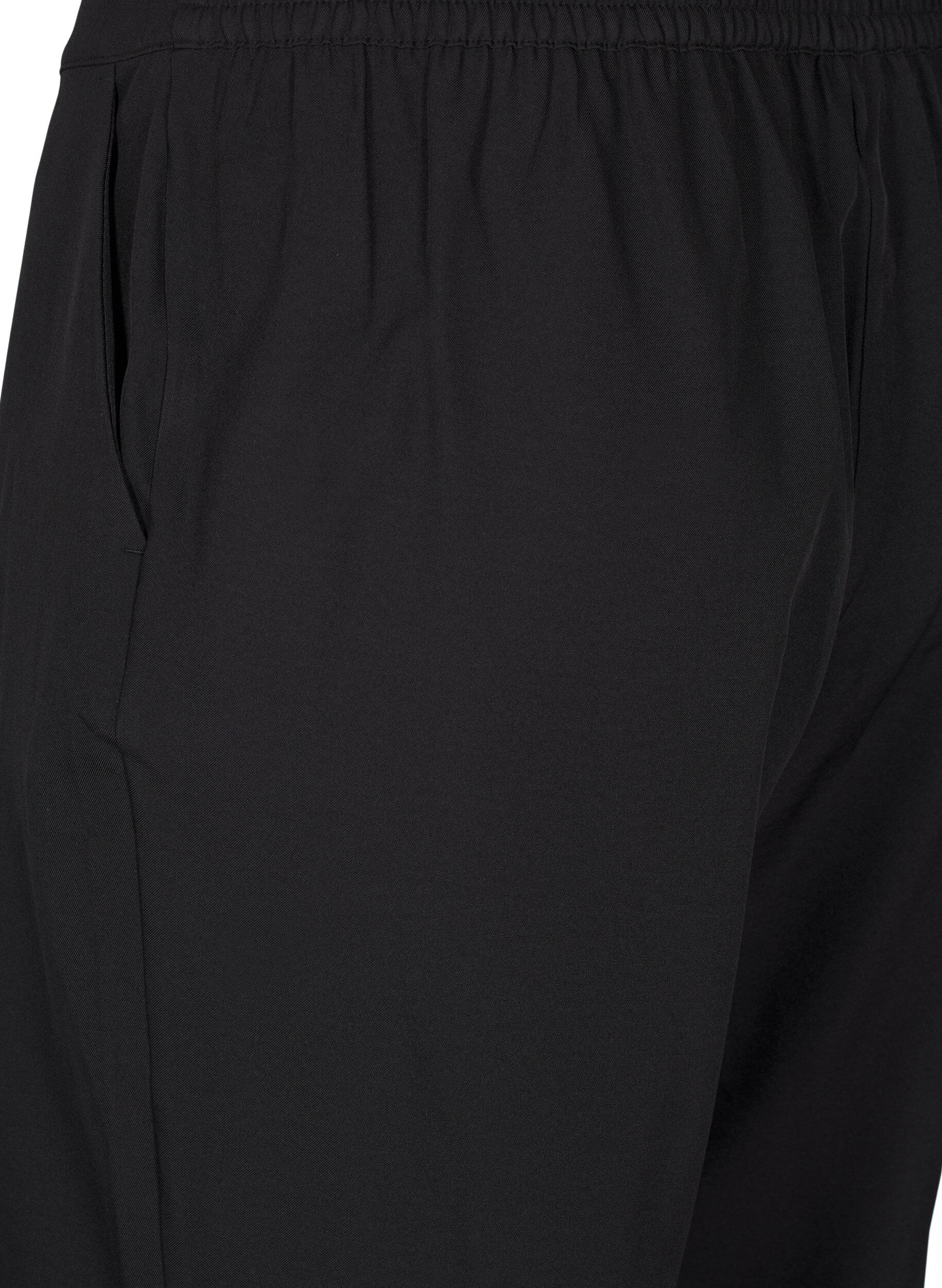 Zizzi FLASH - Pantalon large dot&eacute; de poches, Black, Packshot image number 3