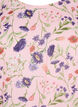 Blouse fleurie &agrave; manches courtes et smocks, Rose, Packshot image number 2