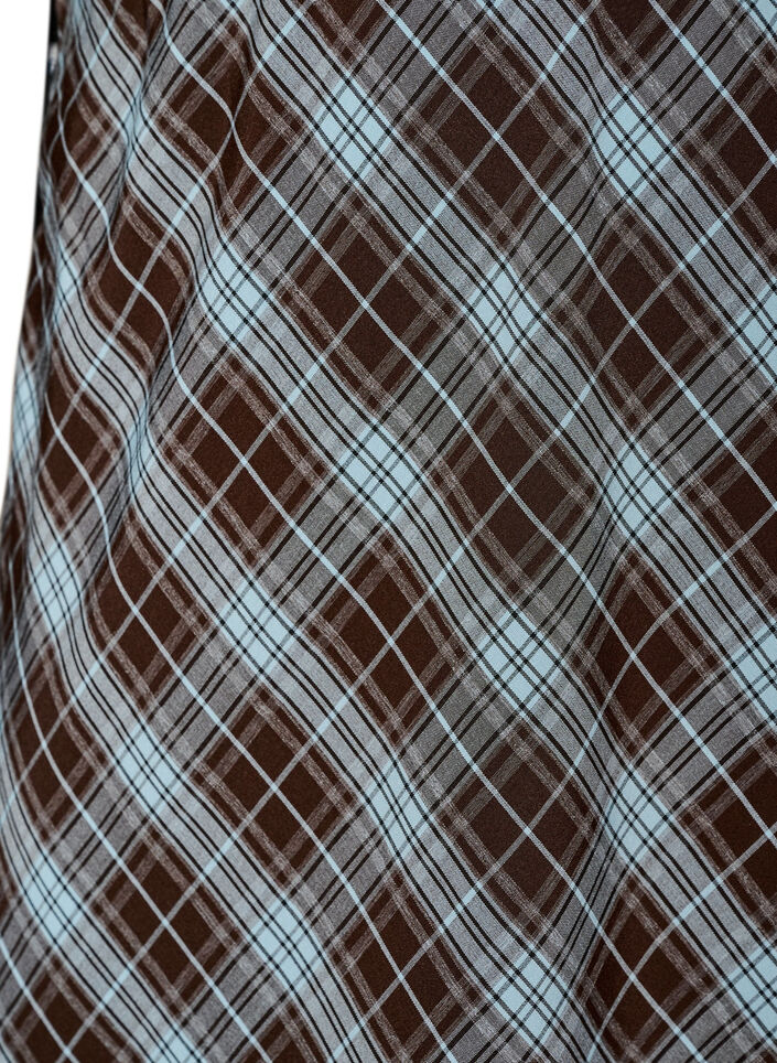 Jupe maxi coupe &eacute;vas&eacute;e &agrave; carreaux, Bleu Clair, Packshot image number 2