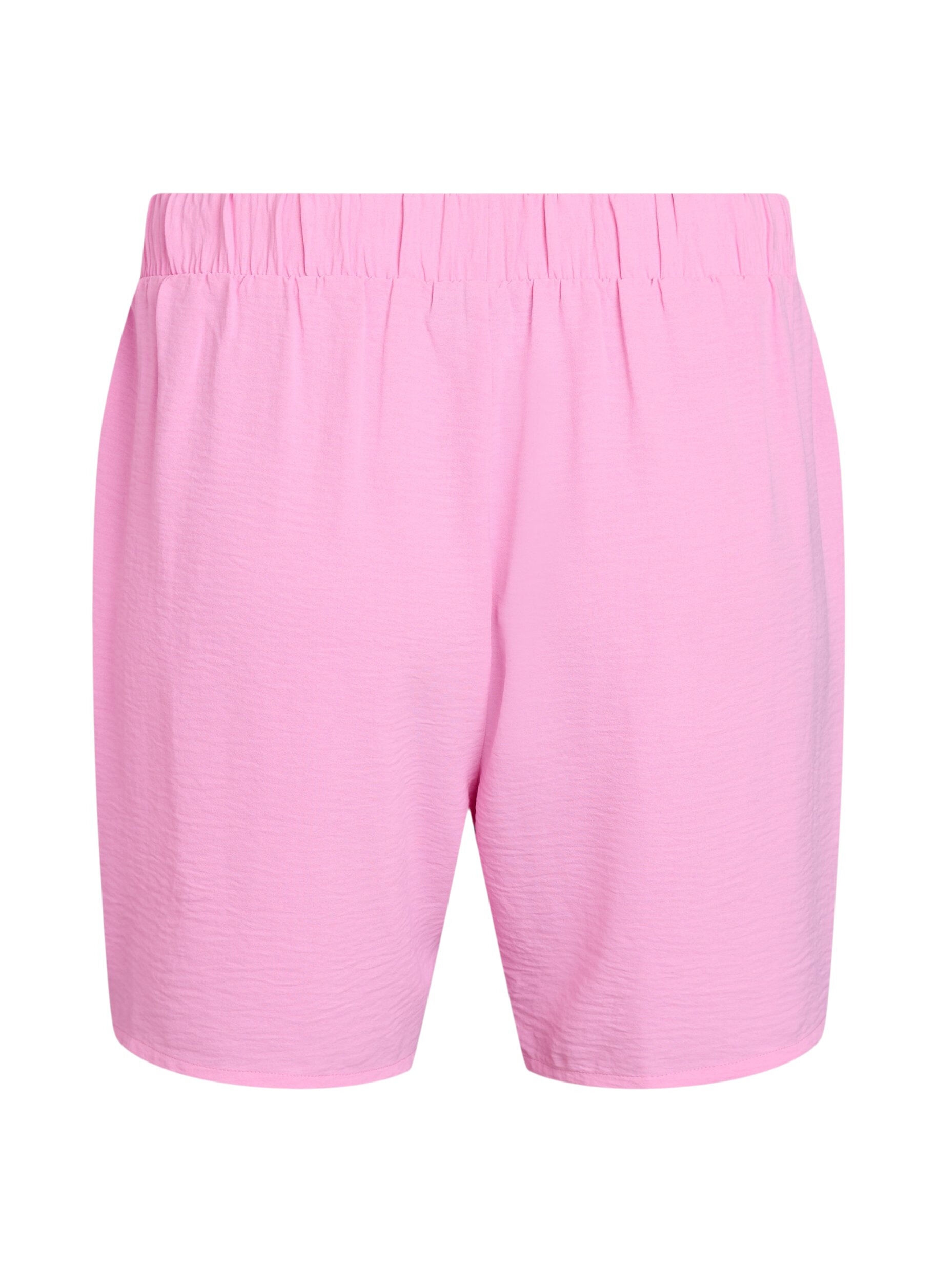 Zizzi Kurze Hose mit Taschen und elastischem Bund, Pink, Packshot image number 1