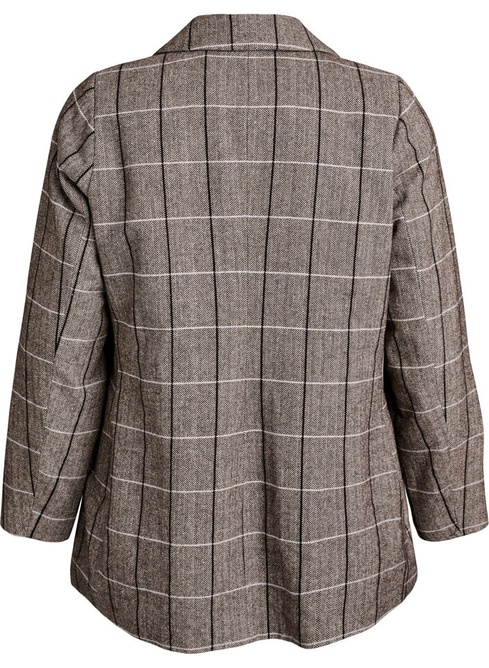Blazer classique &agrave; carreaux, Gris, Packshot image number 1