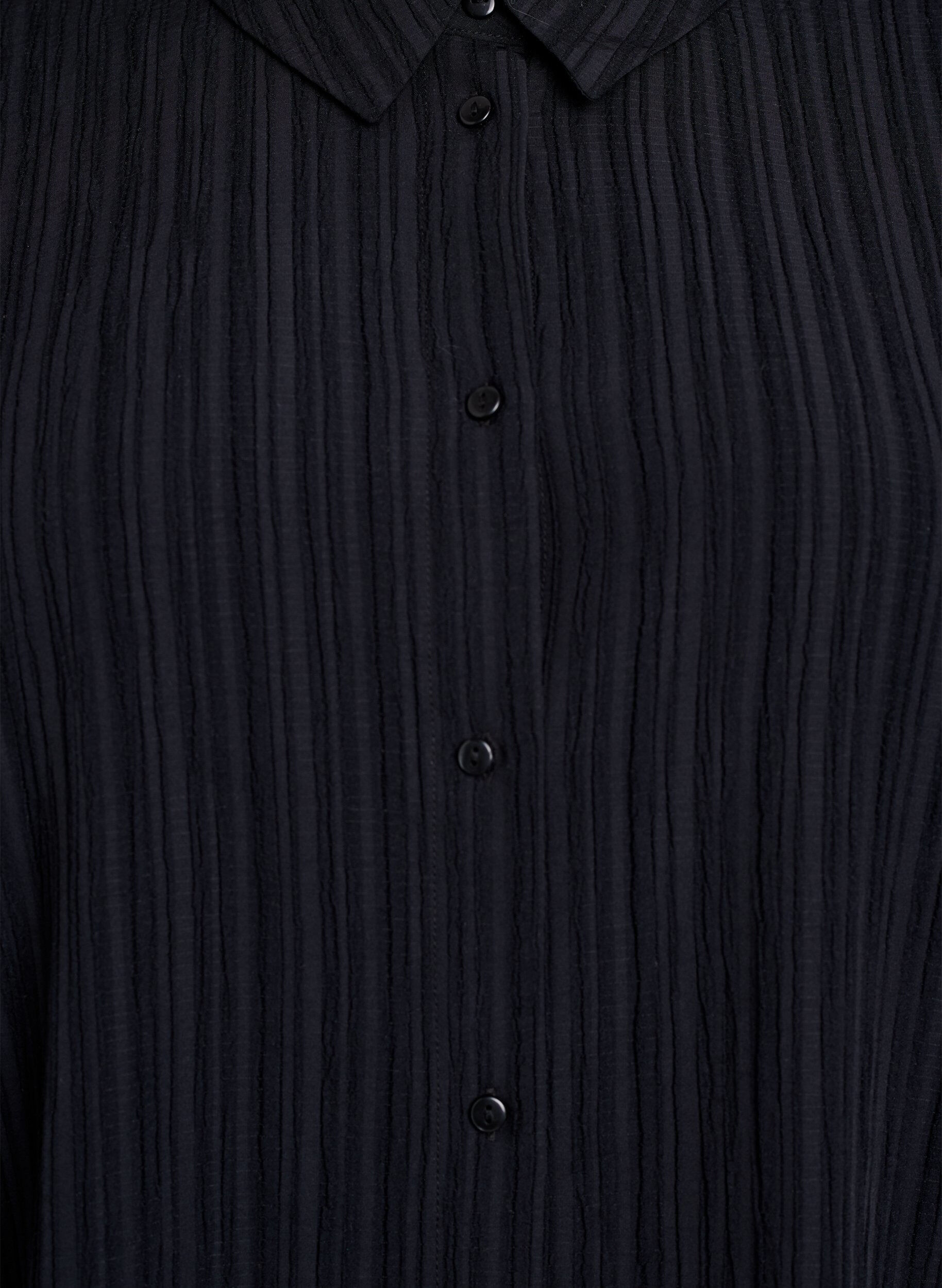 Zizzi FLASH - Chemise textur&eacute;e, Noir, Packshot image number 2