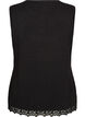 Strickweste mit Spitzenbesatz, Schwarz, Packshot image number 1