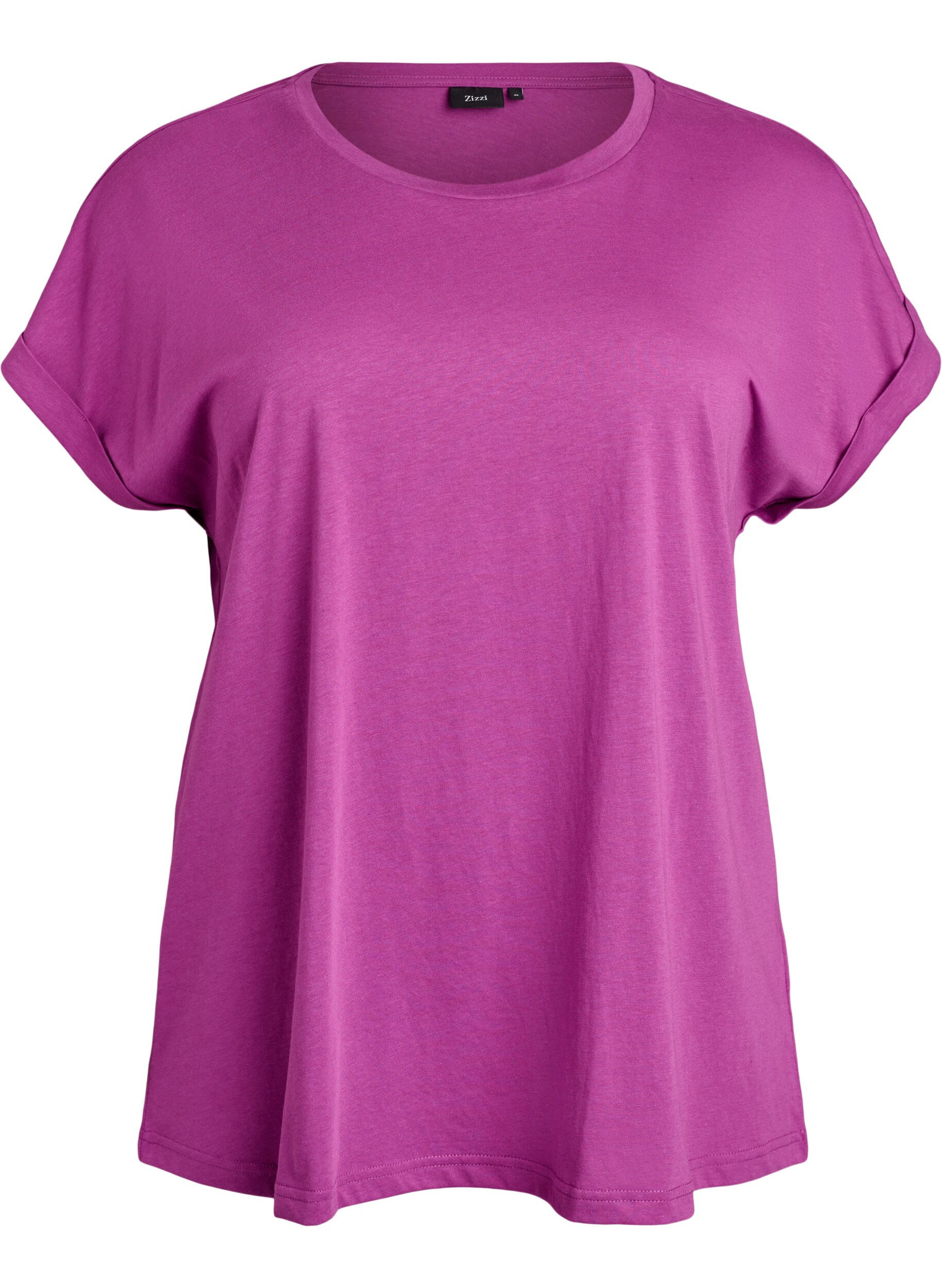 ZizziT-shirt &agrave; manches courtes en m&eacute;lange de coton, Violet, Packshot image number 0