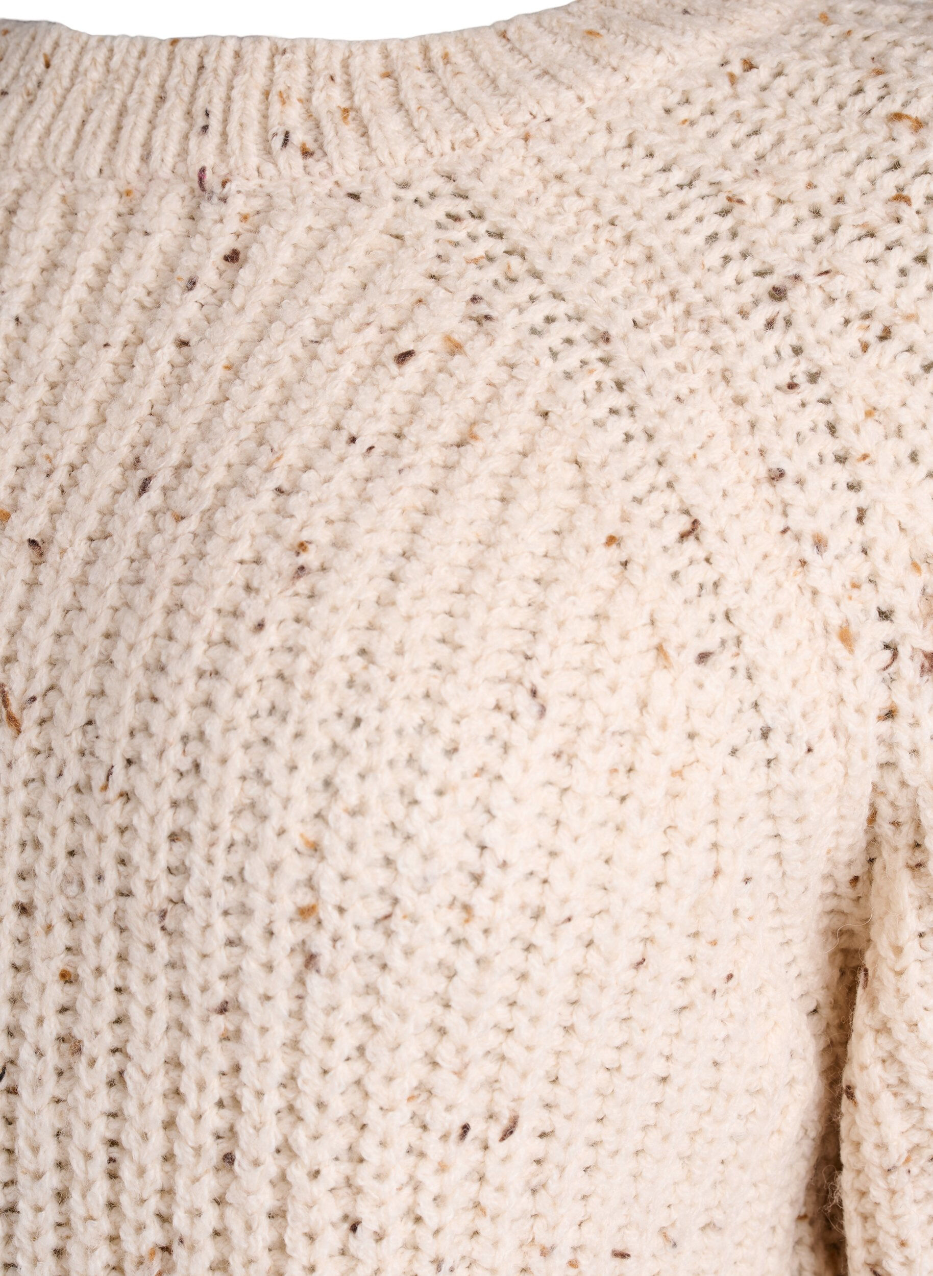Zizzi Strickpullover mit Raglan&auml;rmeln, Beige, Packshot image number 2