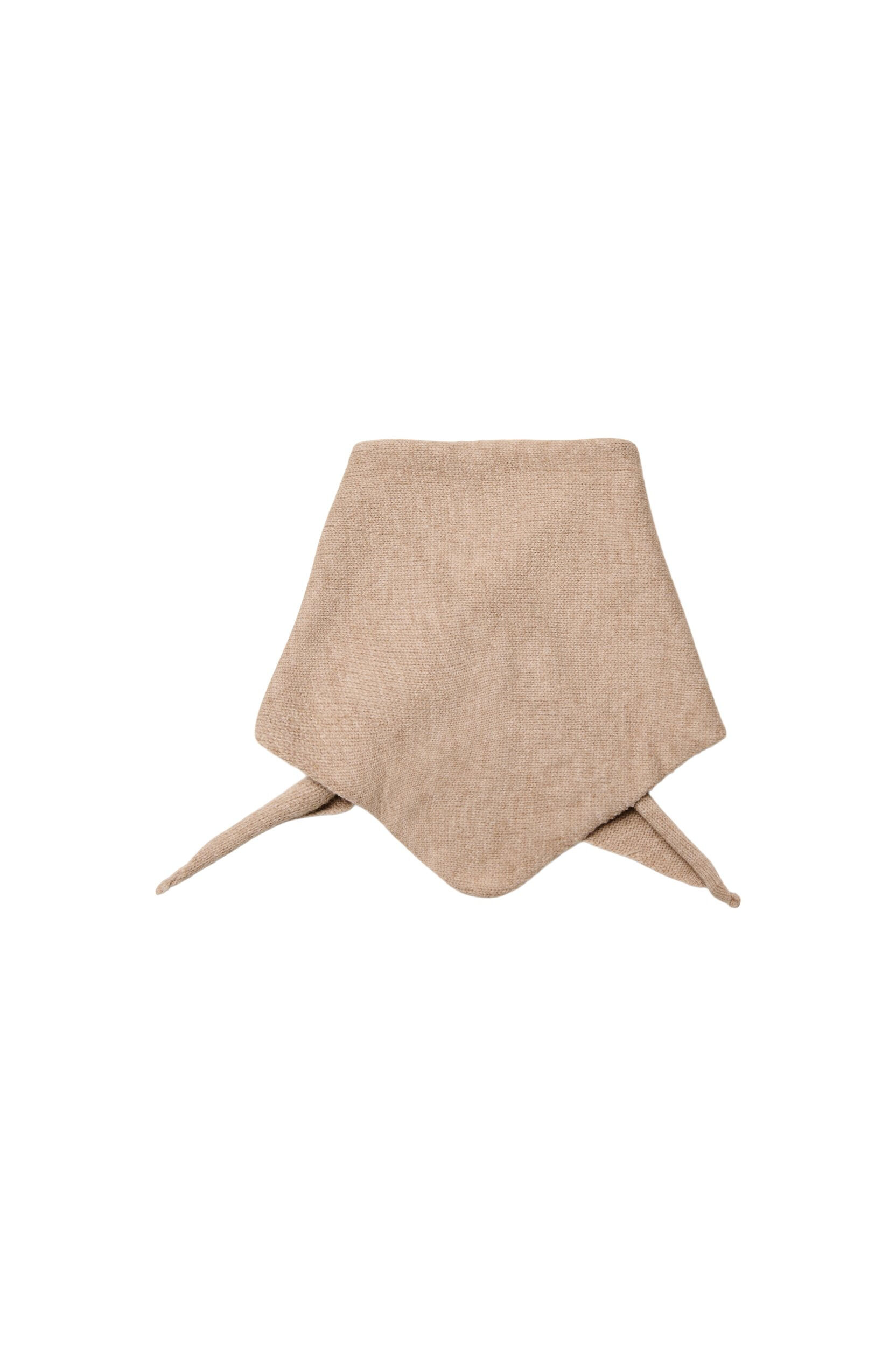 ZizziGestricktes Dreieckstuch, Beige, Packshot image number 1