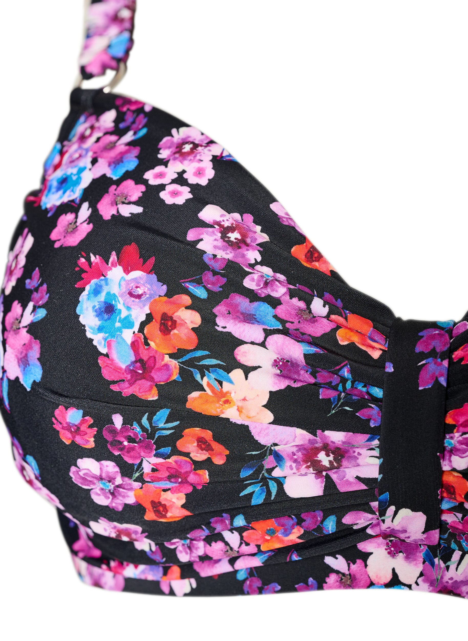 ZizziBikinioberteil mit B&uuml;gel und Muster, Lila, Packshot image number 2