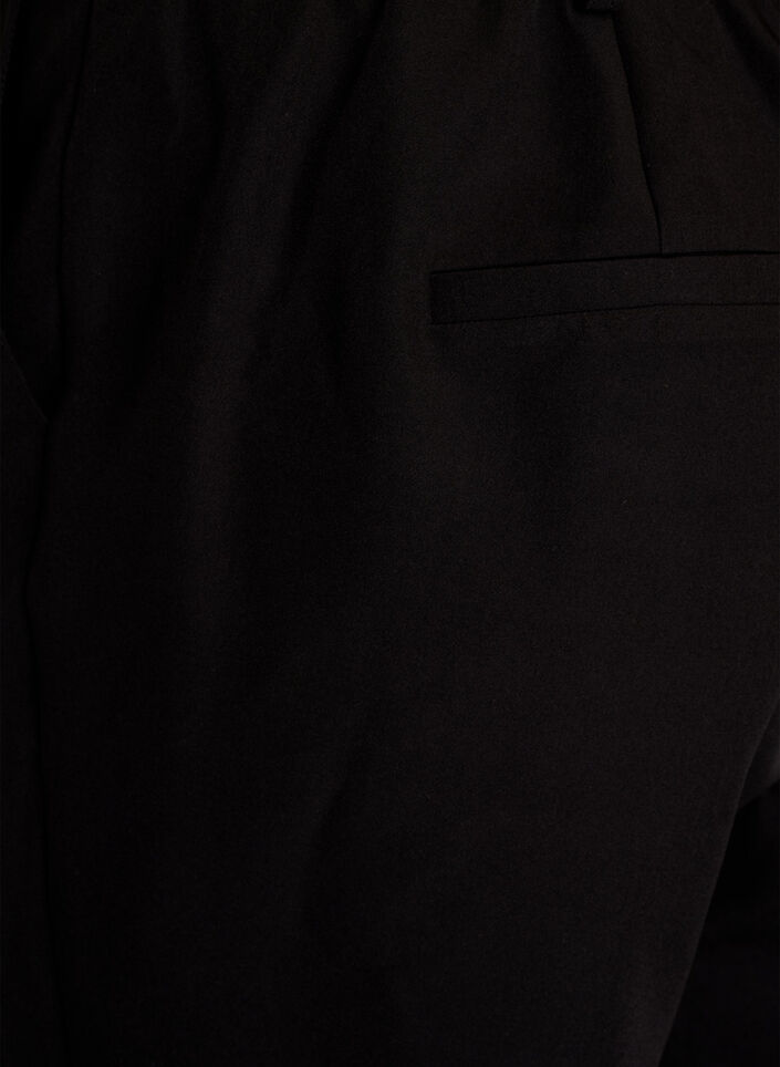 Hose mit Taschen und geraden Beinen, Schwarz, Packshot image number 2