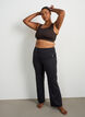 Bootcut-Trainingstights mit hoher Taille, Schwarz, Model image number 0