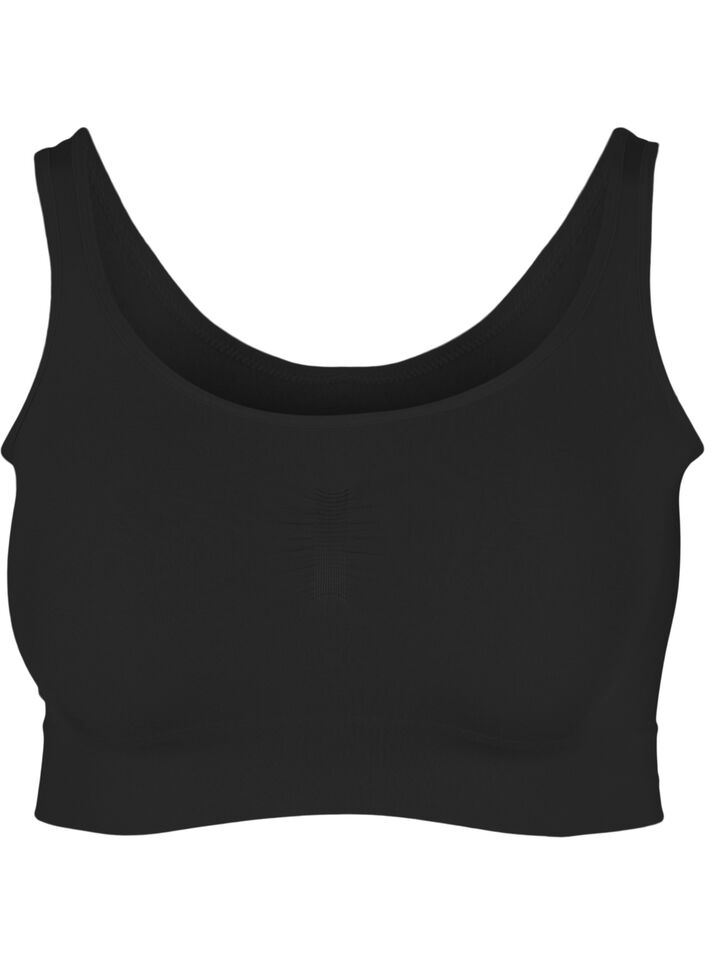 Weicher BH ohne Wattierung, Schwarz, Packshot image number 0