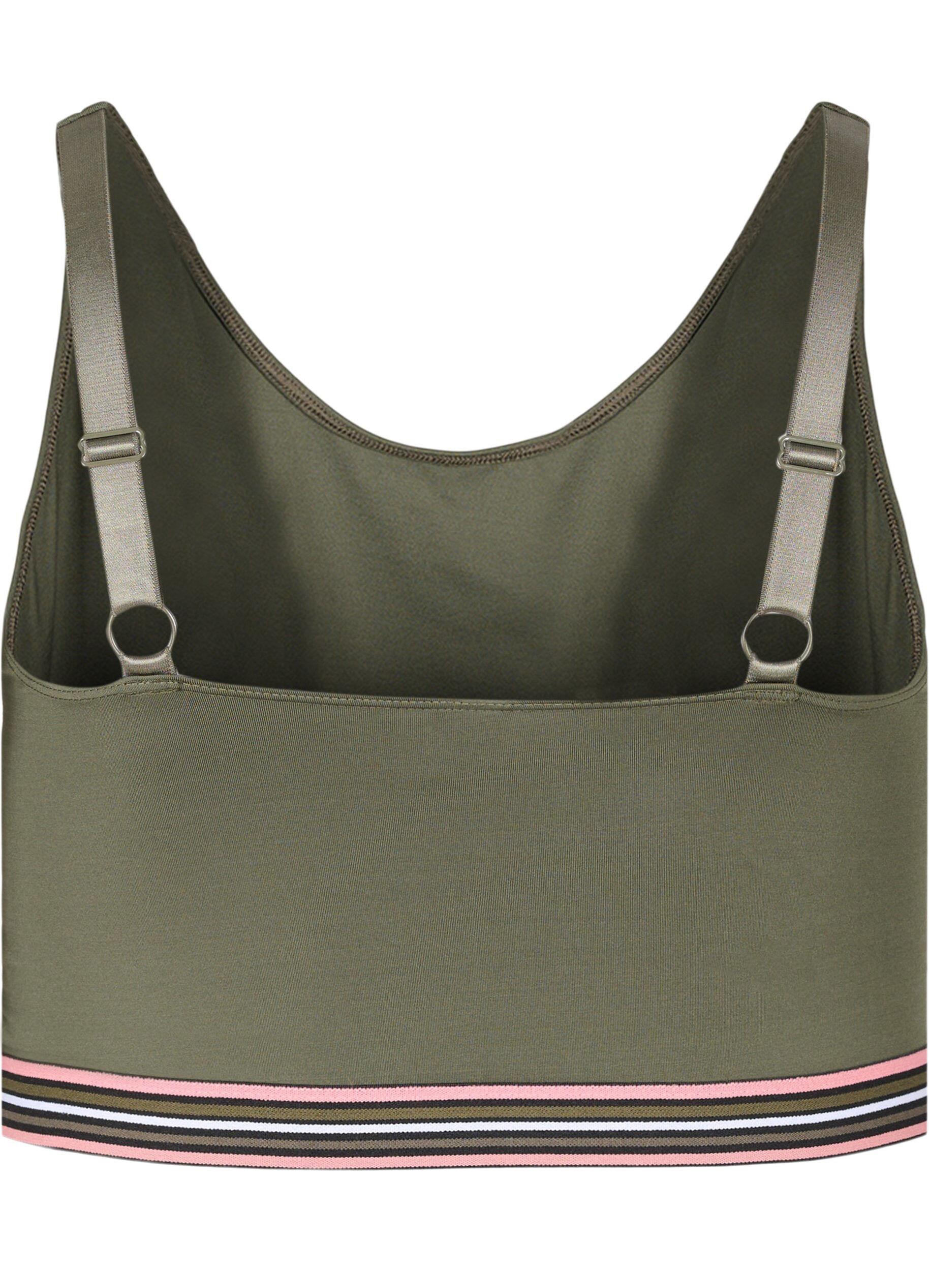 Zizzi Soutien-gorge souple avec bretelles r&eacute;glables, Vert fonc&eacute;, Packshot image number 1