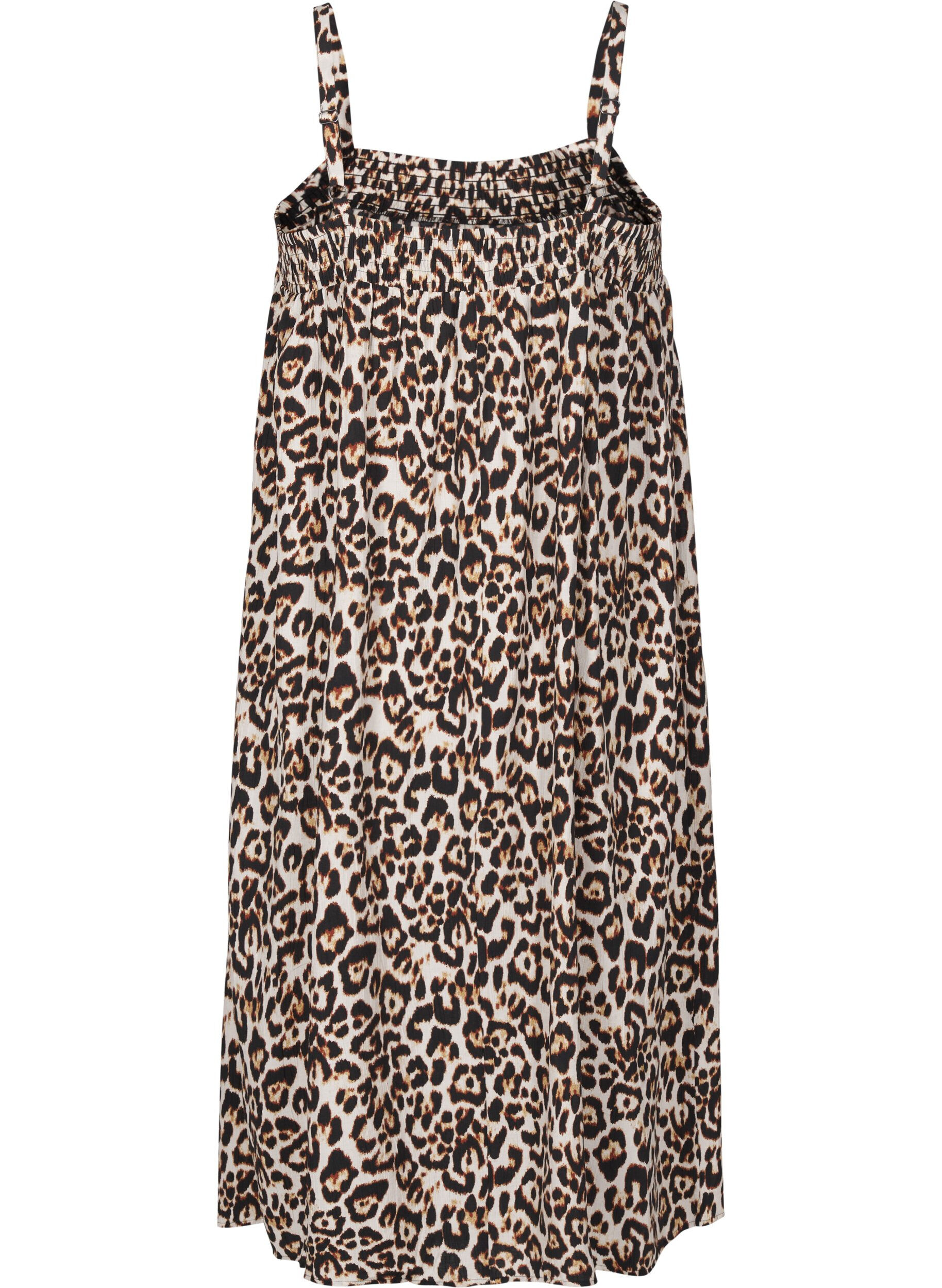 Zizzi Midi-Tr&auml;gerkleid aus Viskose, Beige, Packshot image number 1