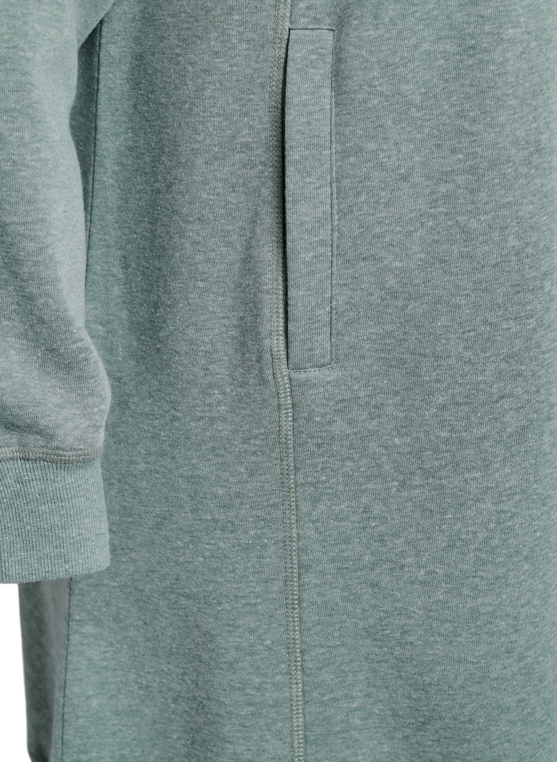ZizziRobe sweat-shirt courte &agrave; col montant et poches, Vert, Packshot image number 3