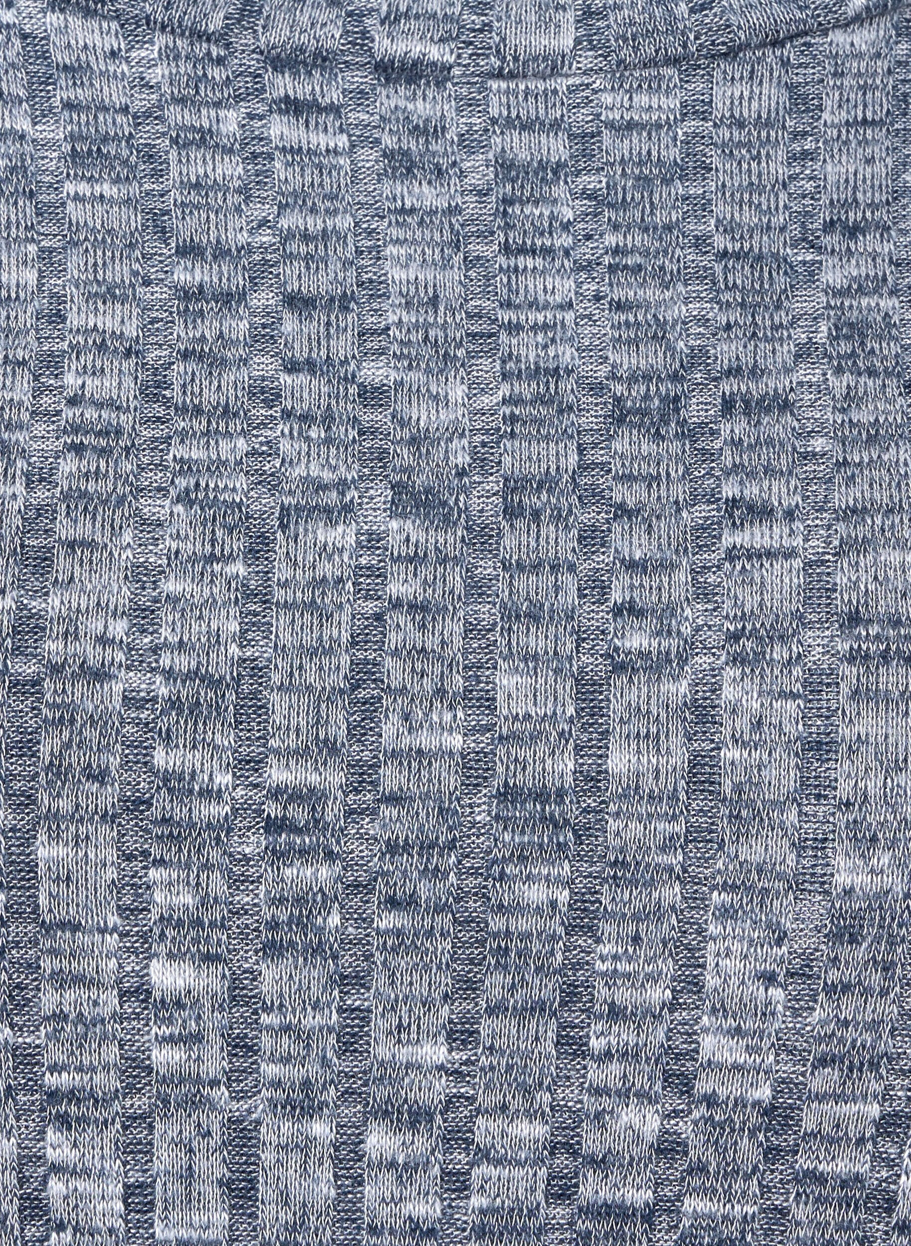 Zizzi Blouse m&eacute;lang&eacute;e avec col rond et manches 3/4, Dress Blues Mel., Packshot image number 3