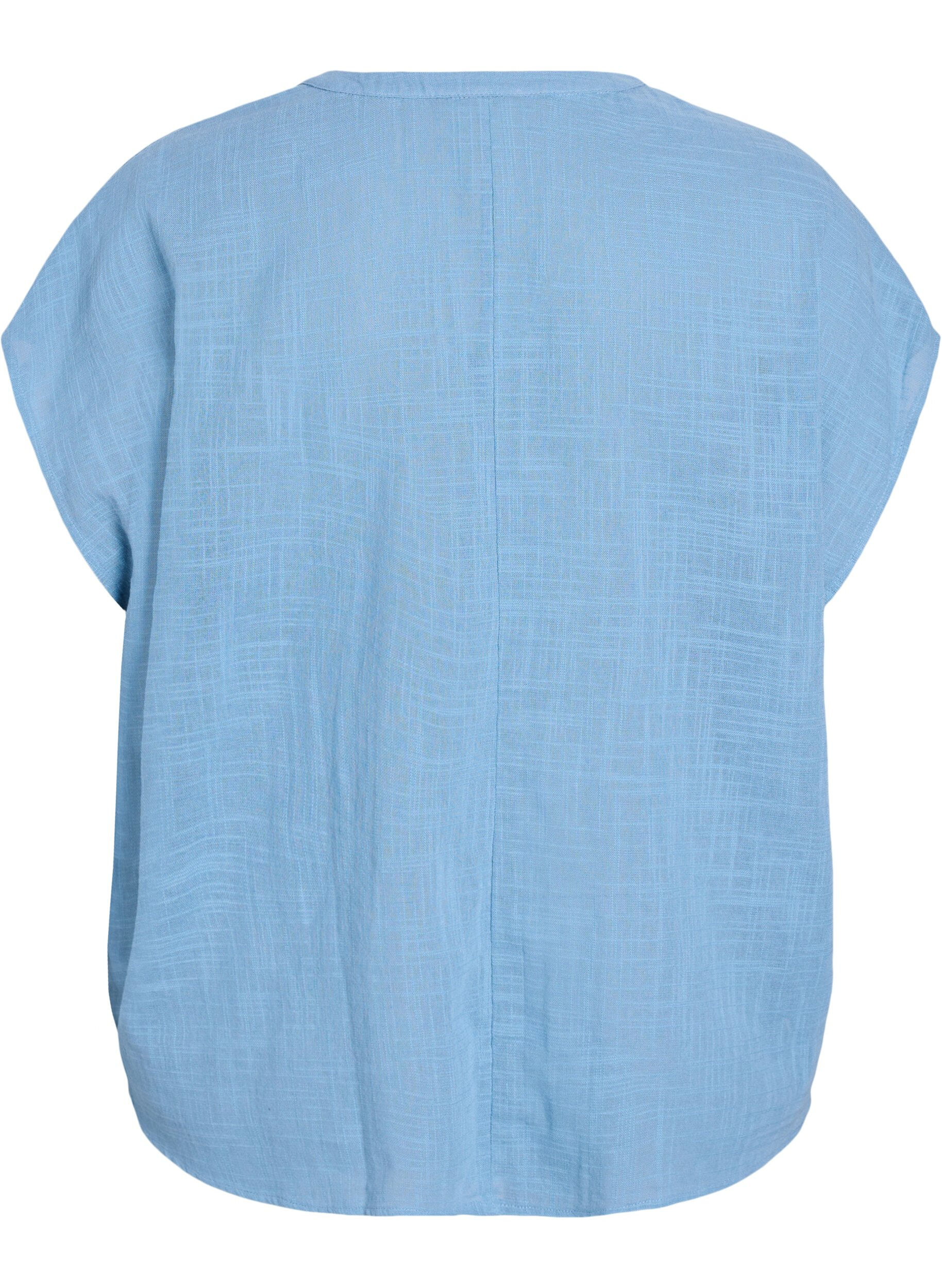 Zizzi FLASH - Lockere Bluse mit angeschnittenen &Auml;rmeln, Blau, Packshot image number 1