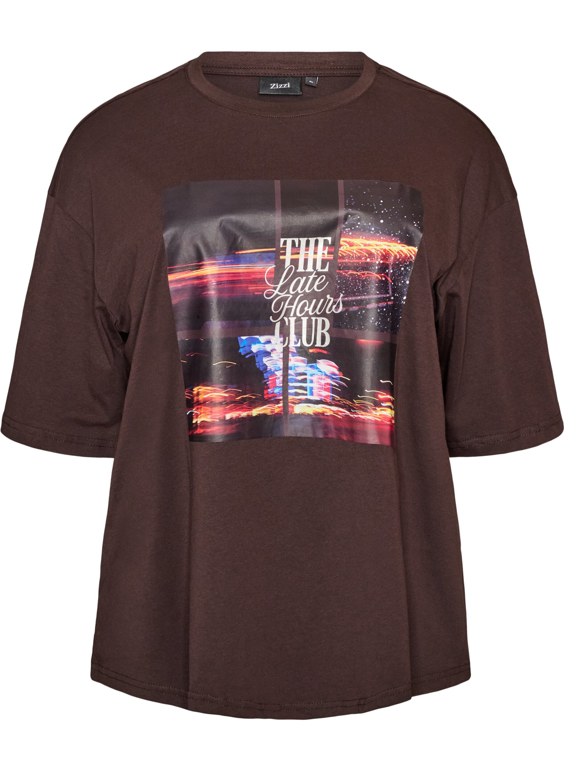 T-shirt oversize avec grand imprim&eacute; photo