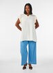 Tunika mit Broderie Anglaise und R&uuml;schen&auml;rmeln, Beige, Model image number 1