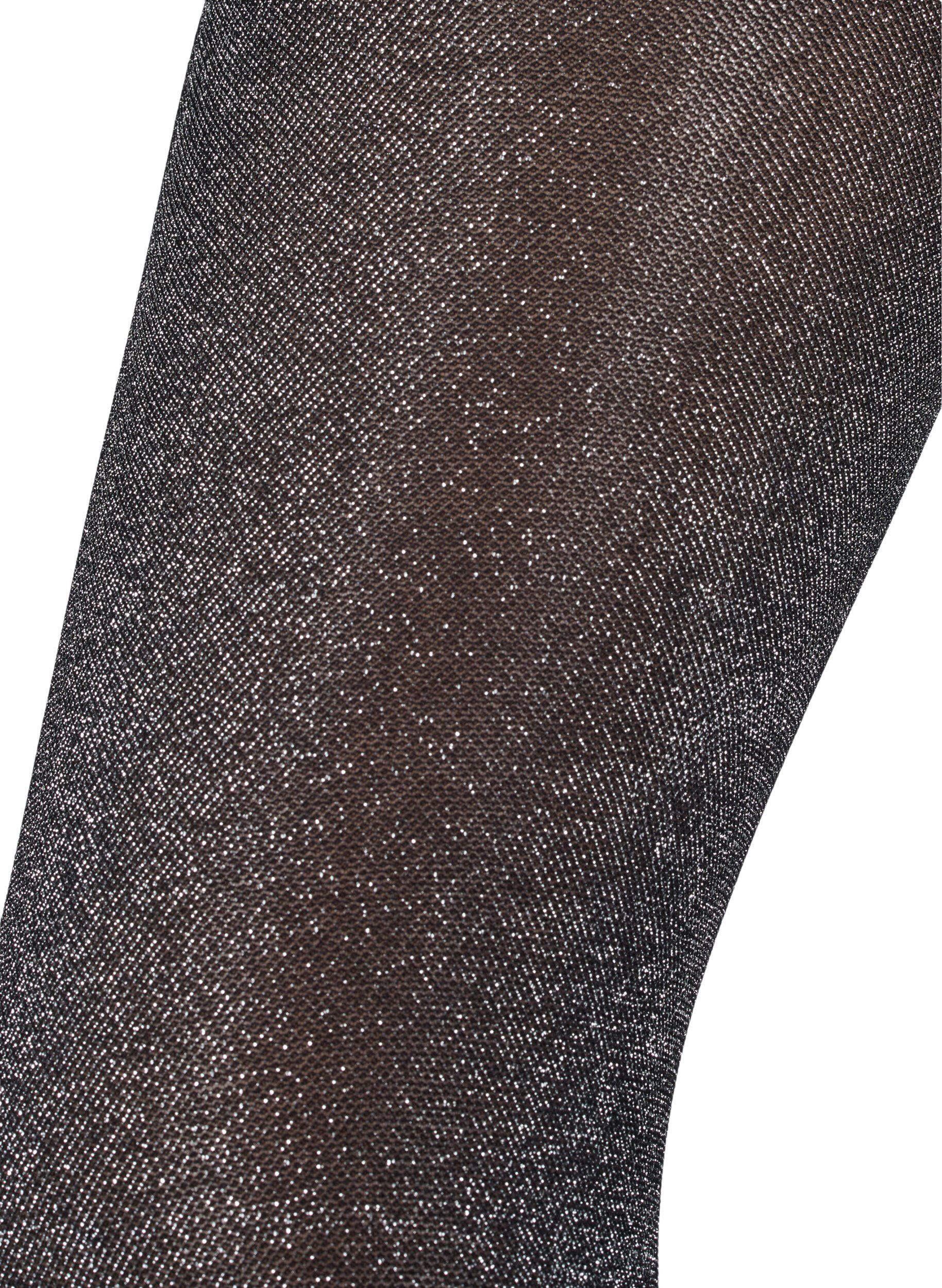 ZizziCollants en paillettes 50 deniers., Noir, Packshot image number 1