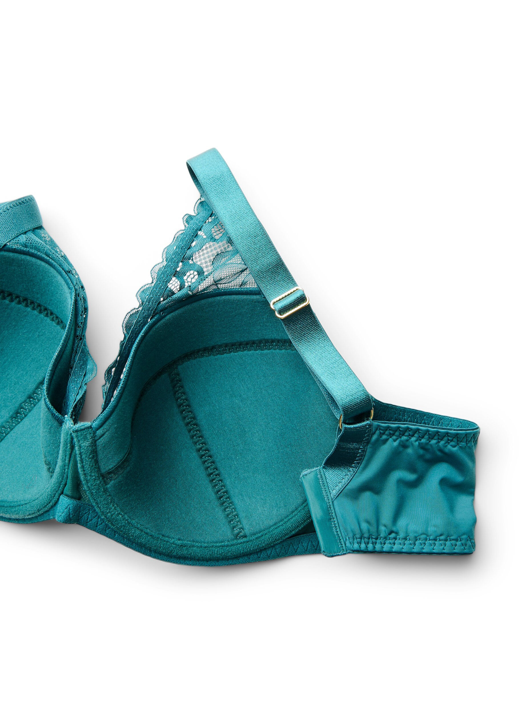 Zizzi Soutien-gorge rembourr&eacute; &agrave; armatures en dentelle, Vert, Packshot image number 3