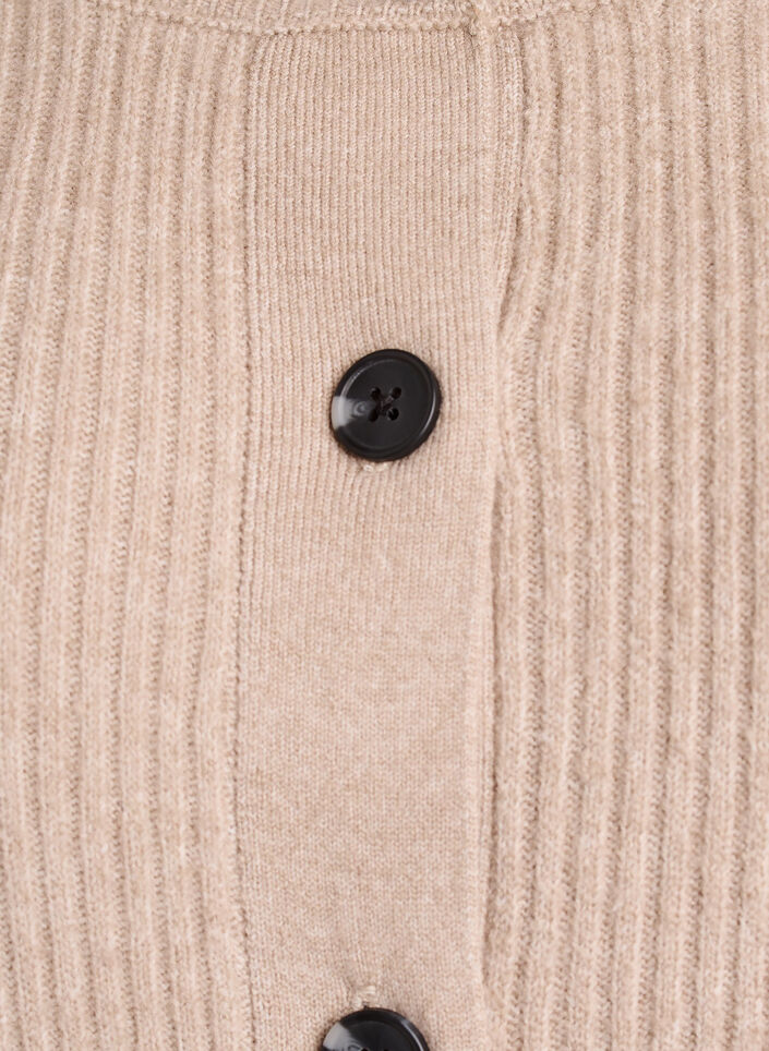 Cardigan en tricot c&ocirc;tel&eacute; avec boutons, Beige, Packshot image number 2