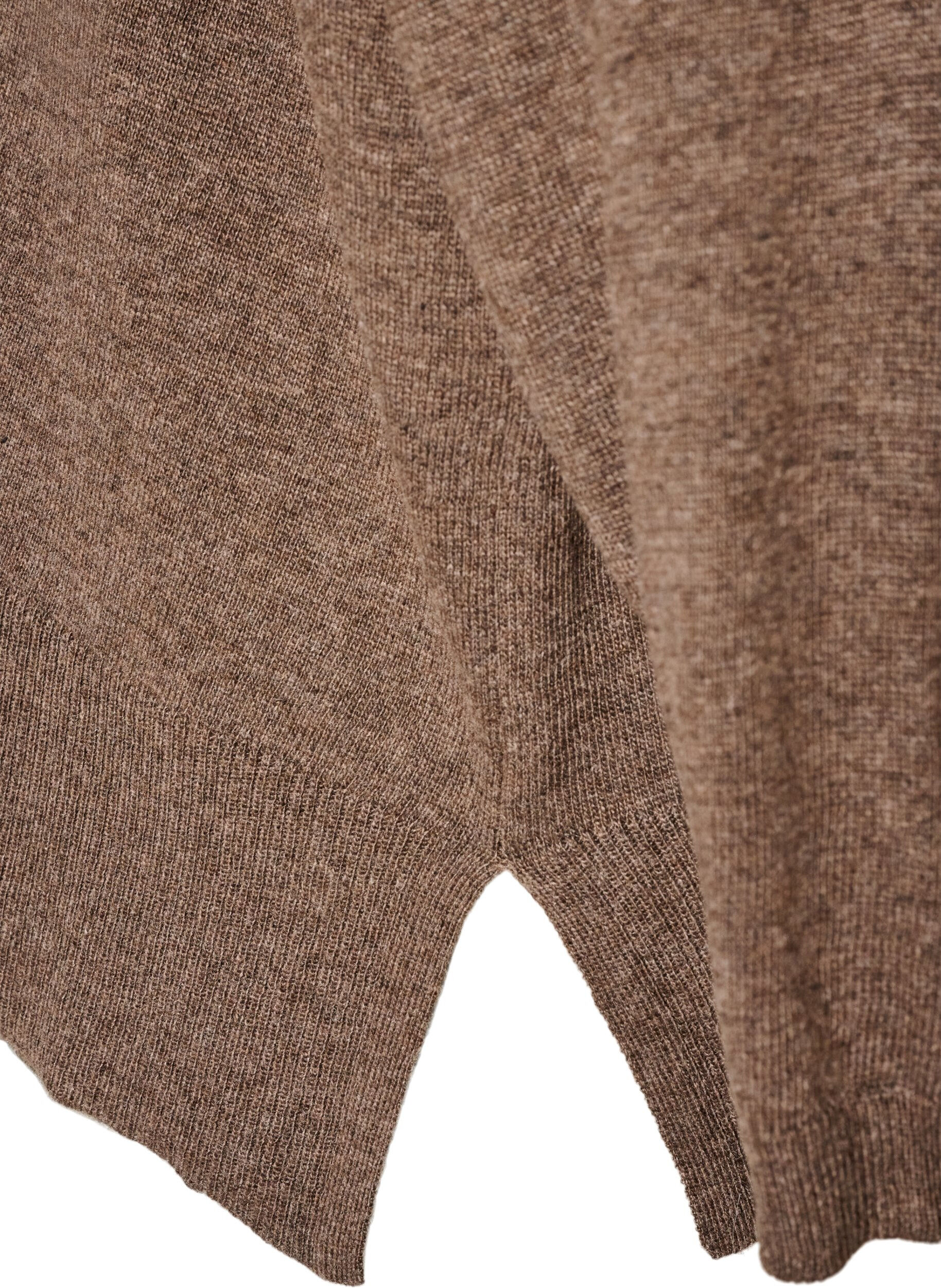 ZizziRollkragenpullover mit lockerer Passform, Braun, Packshot image number 3