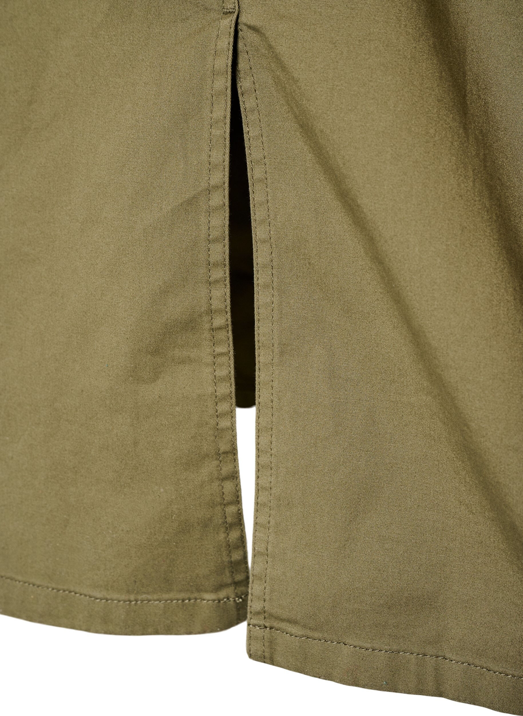 ZizziJupe cargo en coton avec fente &agrave; l'arri&egrave;re, Vert, Packshot image number 4