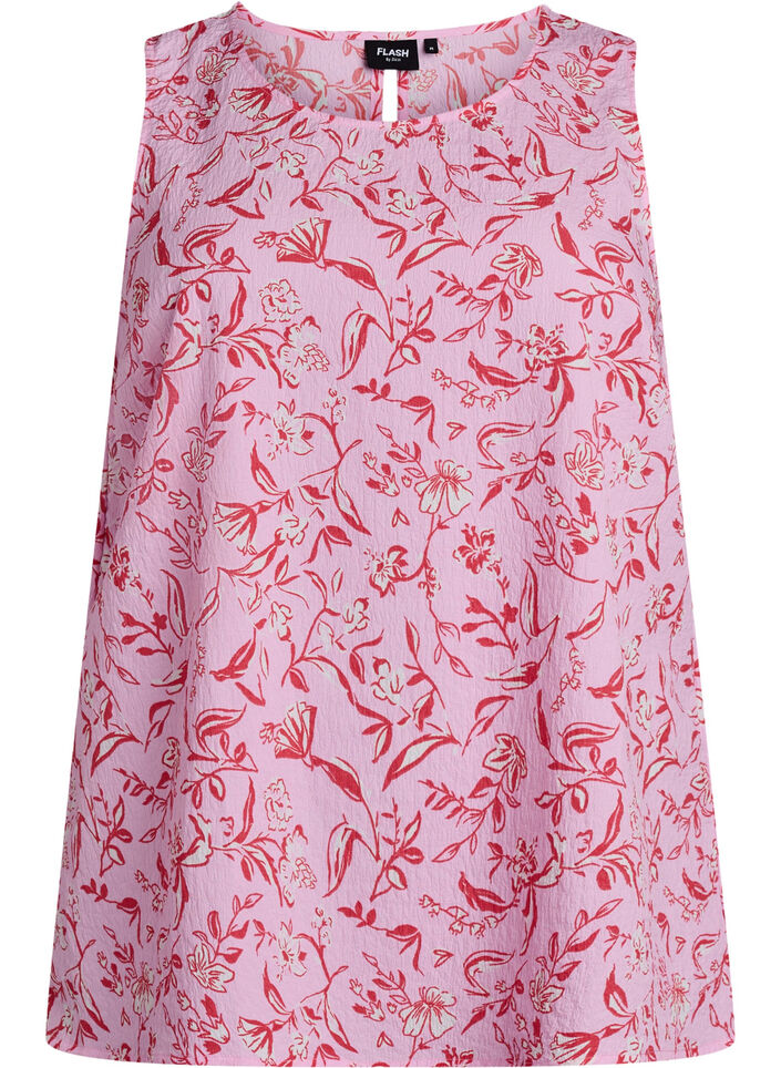 Haut sans manches et textur&eacute;, Rose poudr&eacute;e, Packshot image number 0