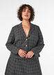 Blazer court &agrave; carreaux, Gris anthracite, Model image number 0