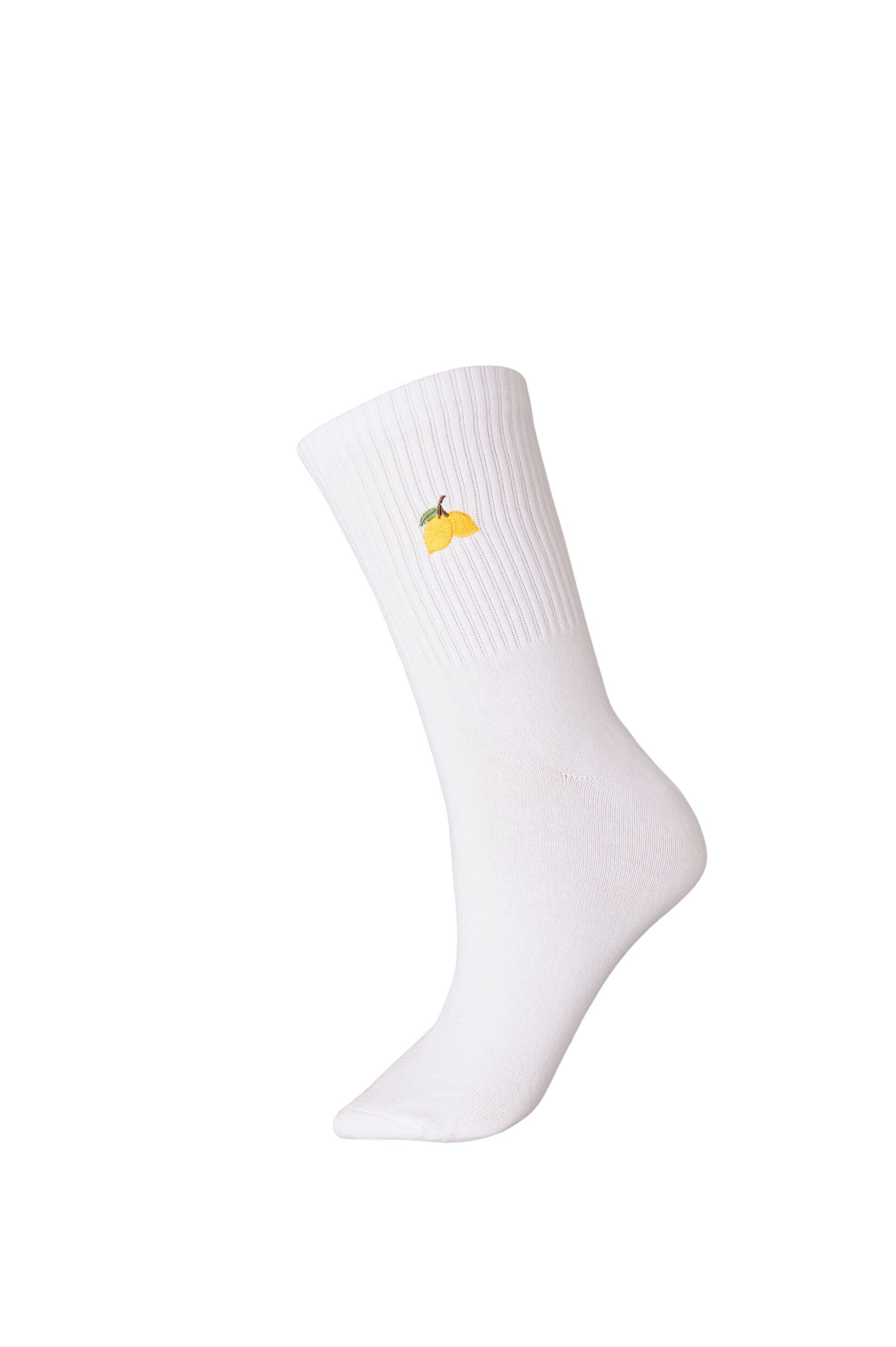 Zizzi Chaussettes en coton &agrave; motifs, Blanc, Packshot image number 0