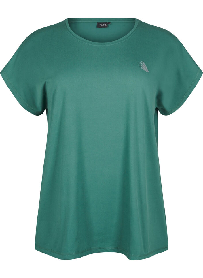 T-shirt de sport uni, Vert, Packshot image number 0
