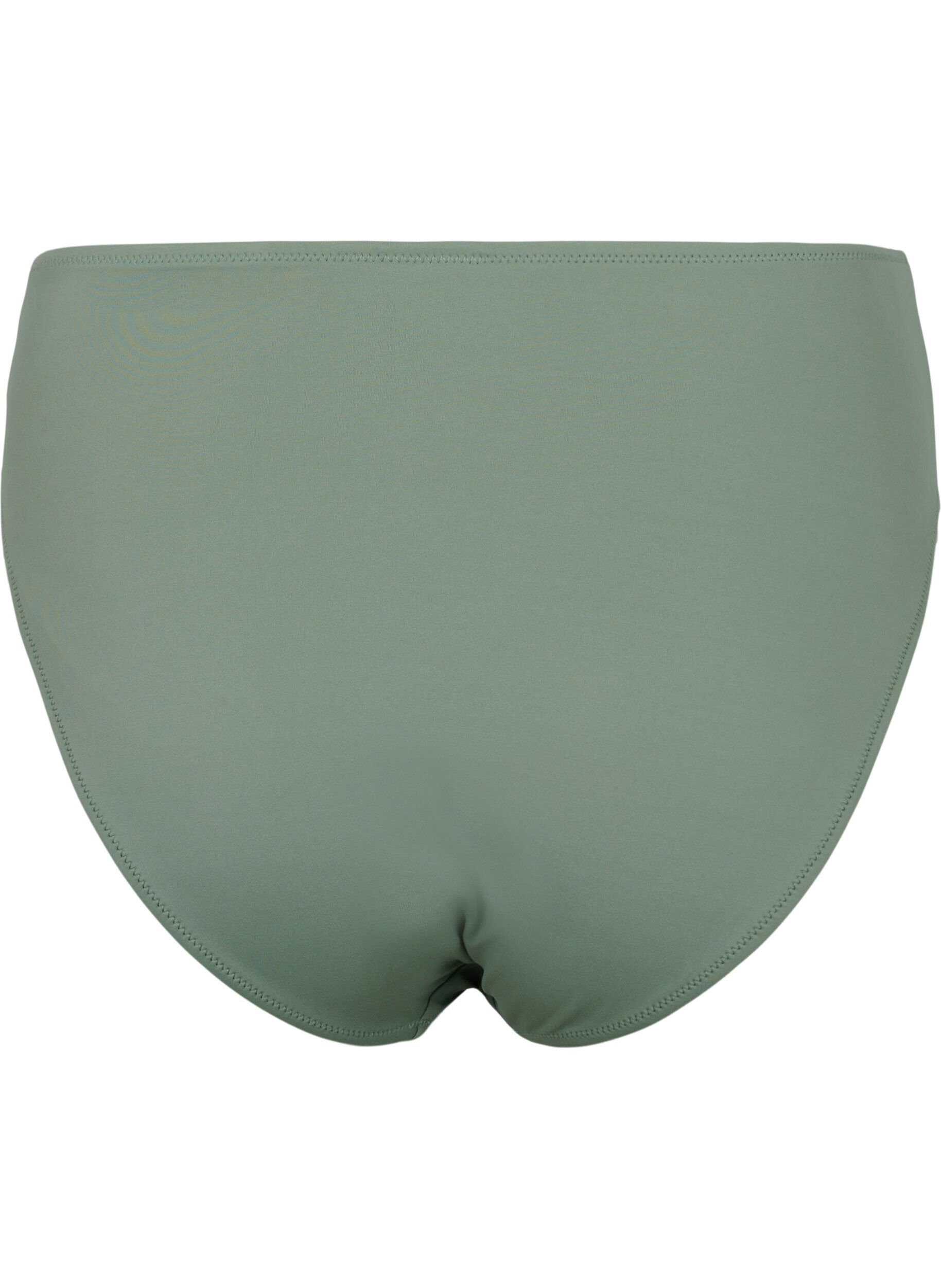 Zizzi Tai-Bikinipanty mit normaler Taille, Gr&uuml;n, Packshot image number 1