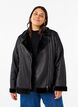 Veste de pilote en similicuir, Black, Model image number 0