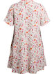 Robe courte en mousseline de coton avec des fleurs, Blanc, Packshot image number 1