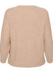 Strickbluse mit Rippstruktur und Knopfdetails, Beige, Packshot image number 1