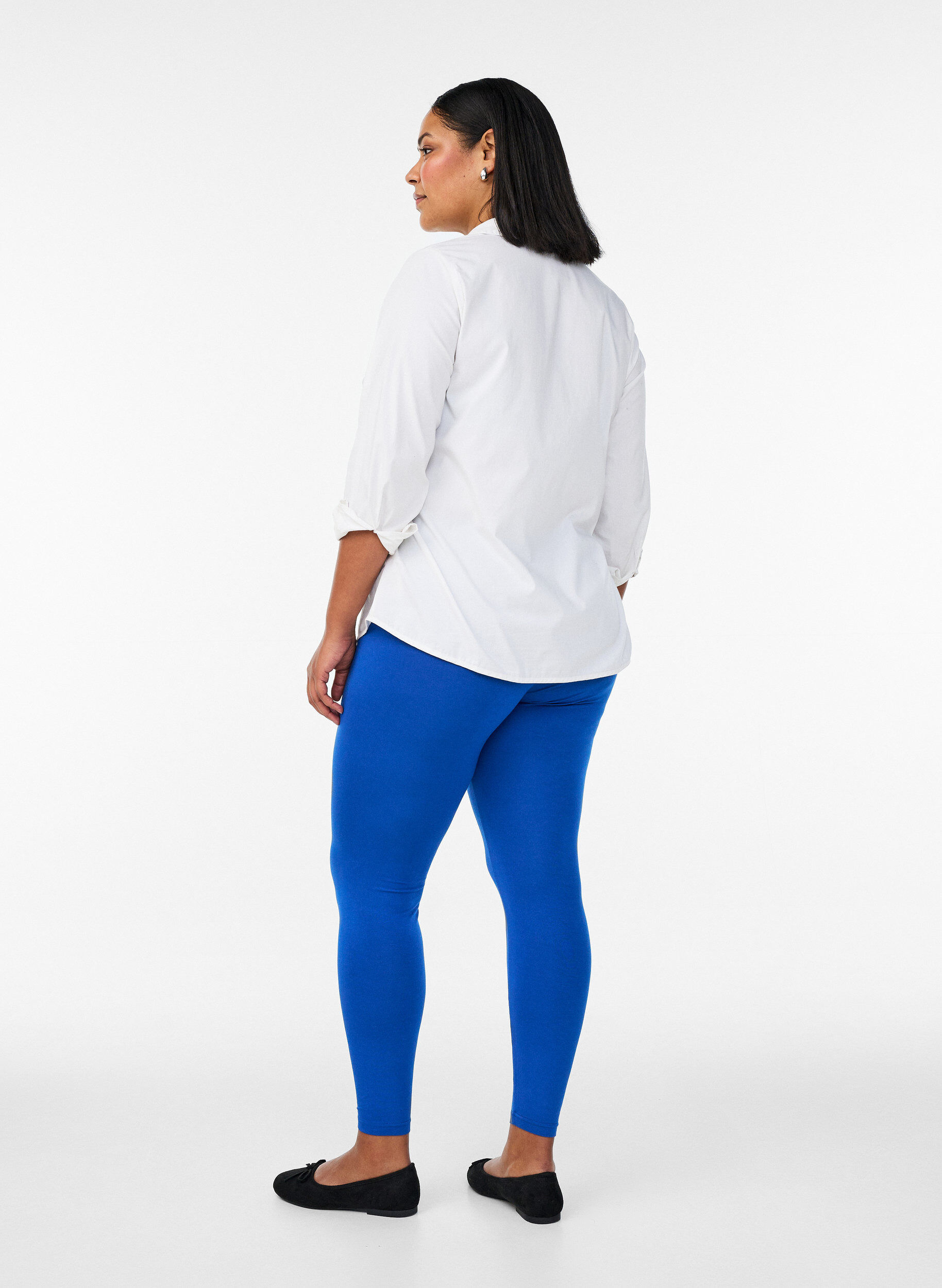 Zizzi Basic-Leggings aus Viskose, Blau, Model image number 2