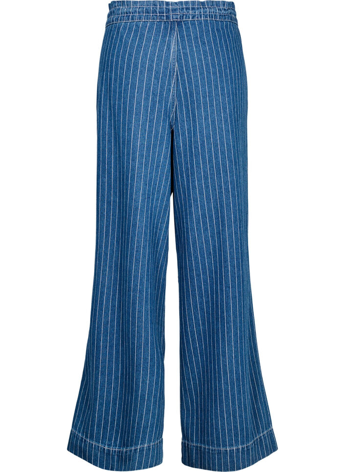 Jean ample &agrave; rayures, Bleu, Packshot image number 1