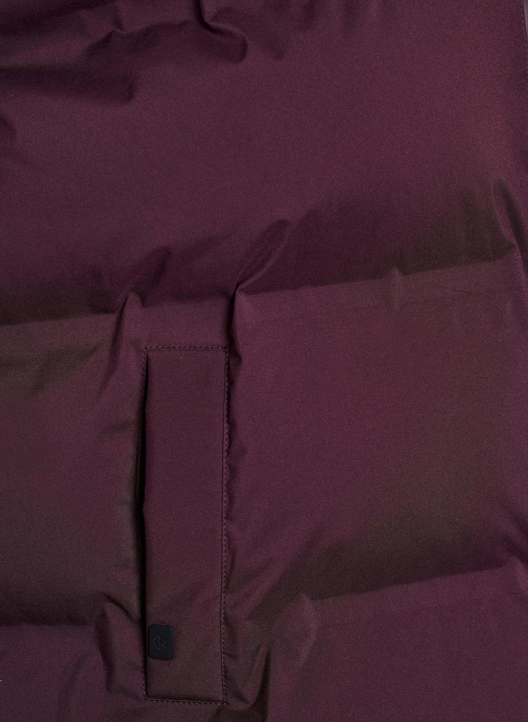 Zizzi Kurze Steppweste mit hohem Kragen, Dunkles Bordeaux, Packshot image number 3