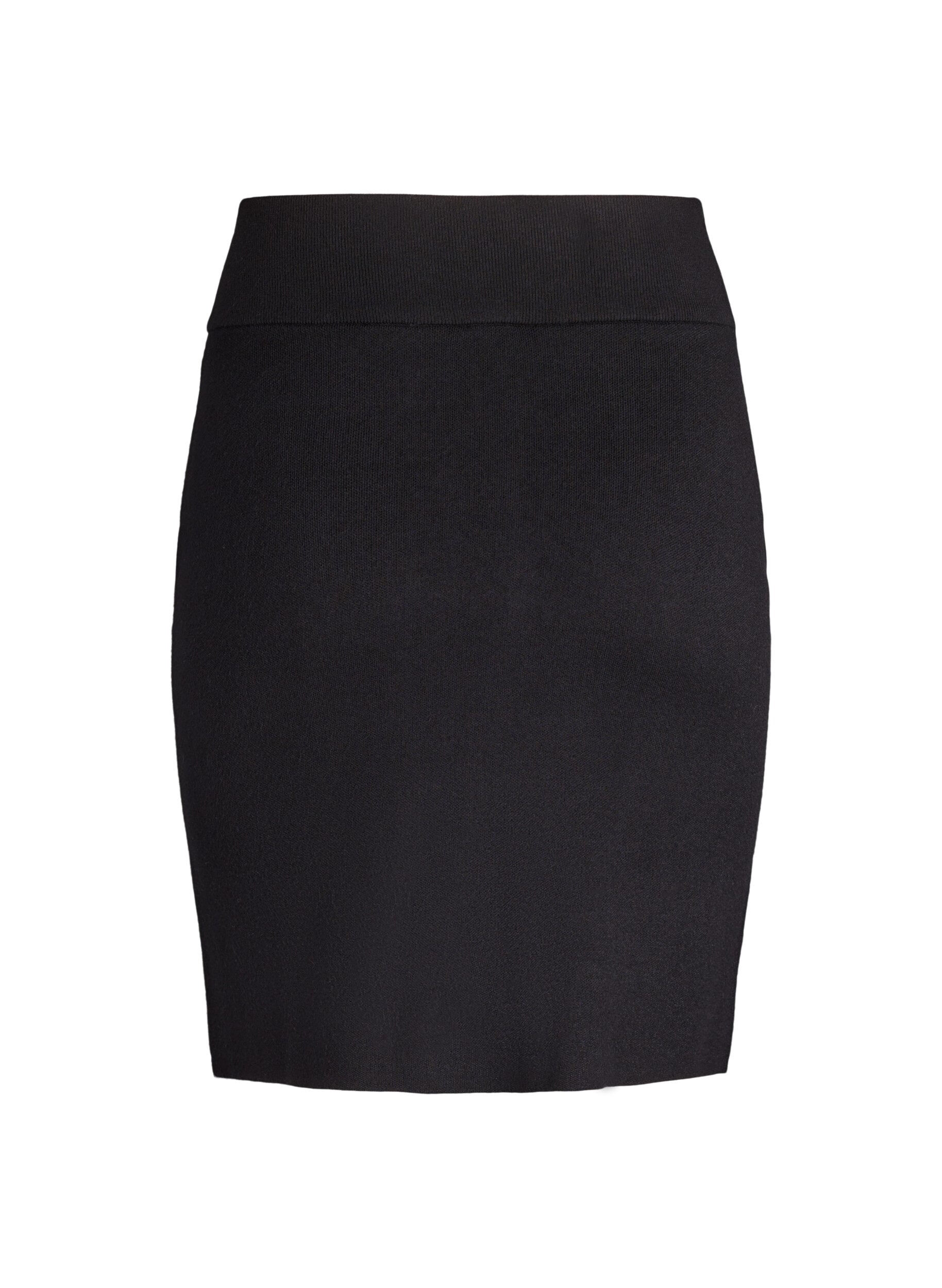 ZizziJupe courte en maille avec une large ceinture, Noir, Packshot image number 1