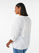 Blouse en mousseline de coton avec broderie anglaise, Blanc, Model image number 1