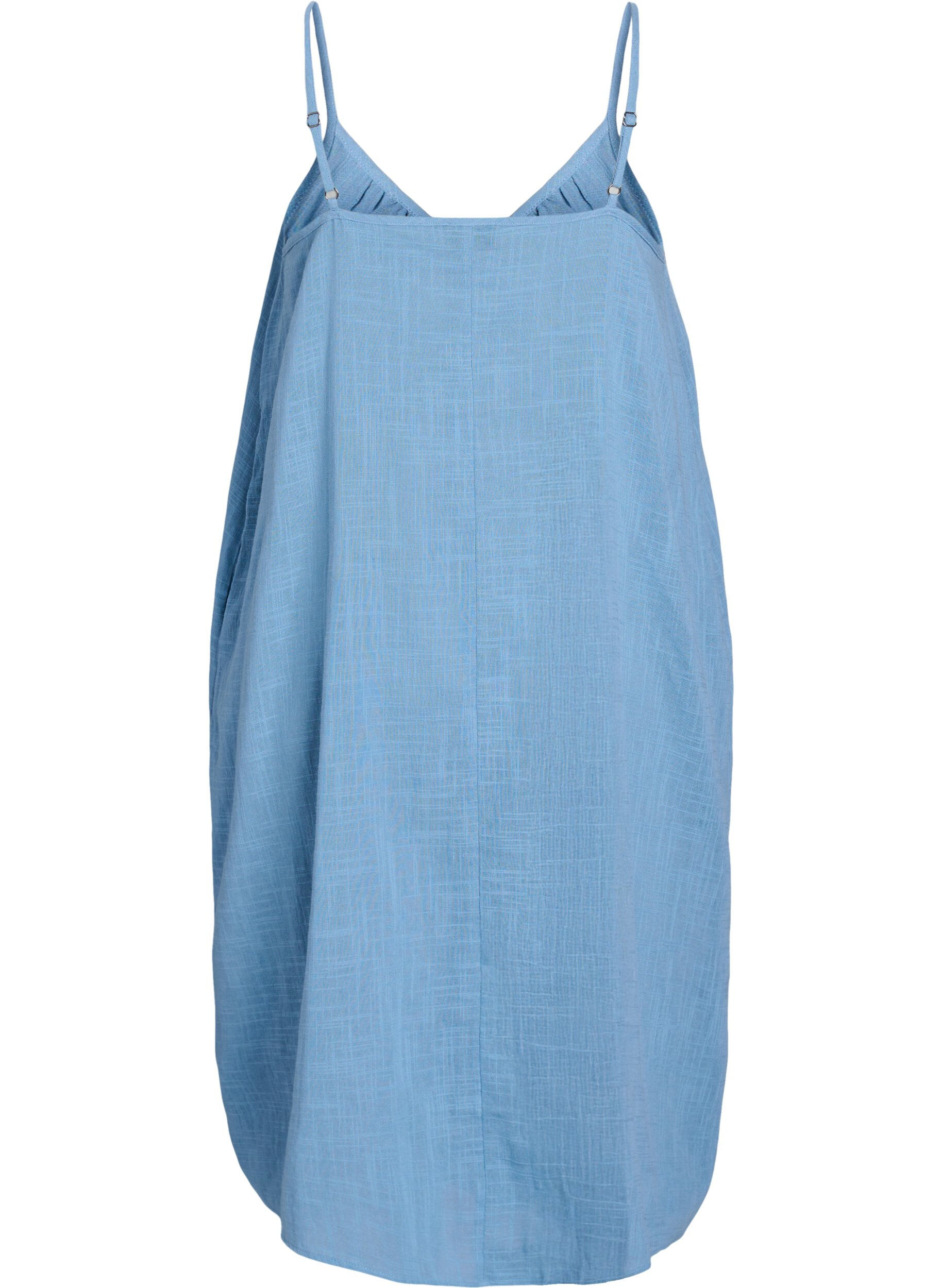Zizzi FLASH - Baumwollkleid mit Midi-L&auml;nge und Tr&auml;gern, Blau, Packshot image number 1