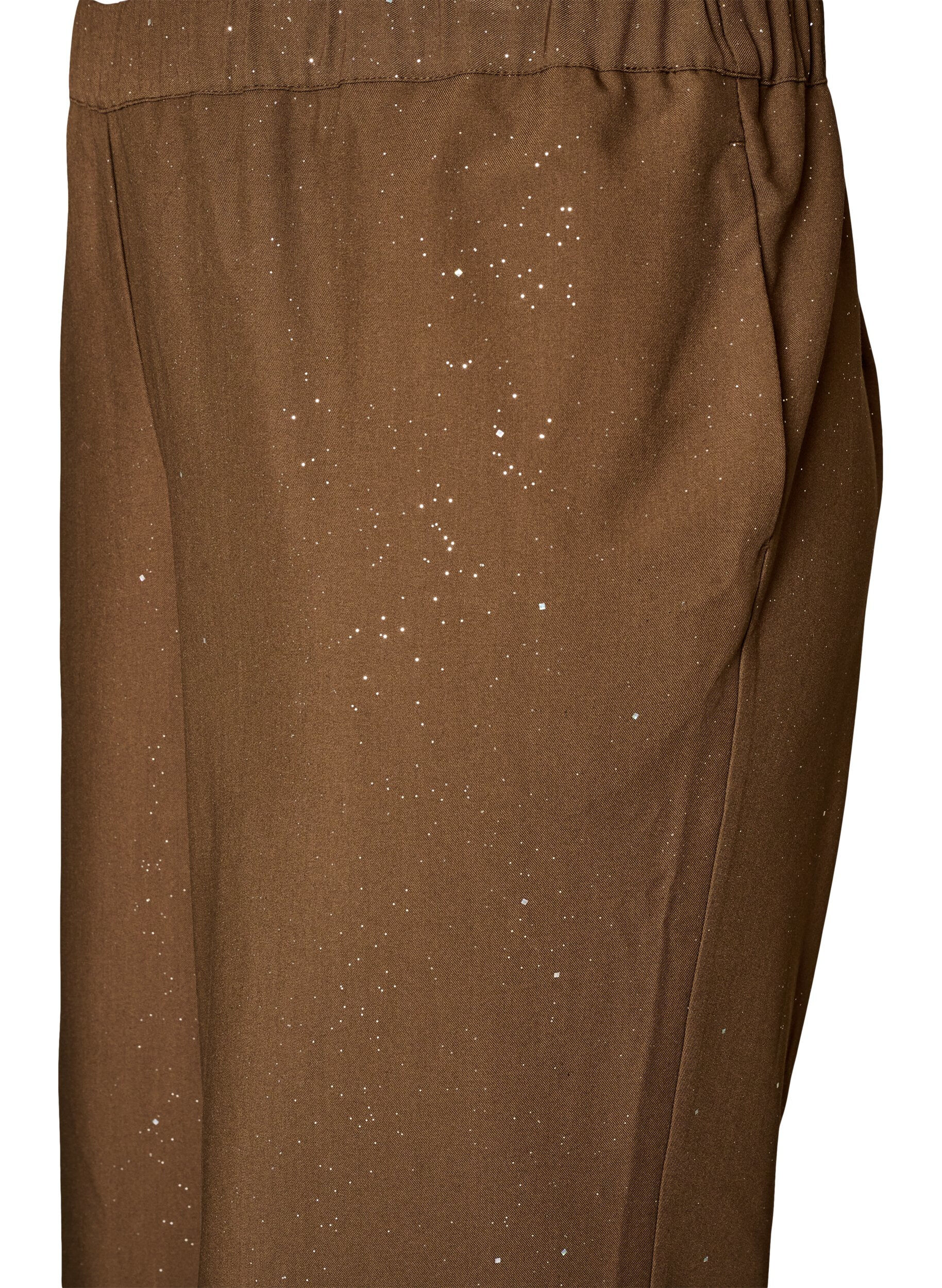 ZizziHose mit Glitzer und weitem Bein, Braun, Packshot image number 2