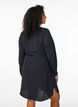 Knielanges Kleid mit Bindegürtel, Schwarz, Model image number 2