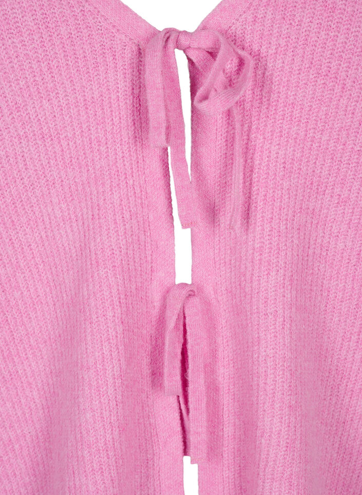 Cardigan en maille avec ceinture à nouer, Begonia Pink Mel., Packshot image number 2